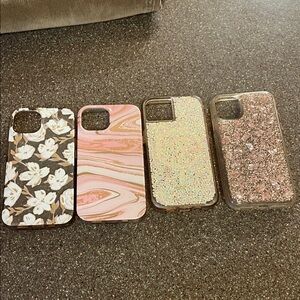 Floral and Glitter Phone 11 Case Set